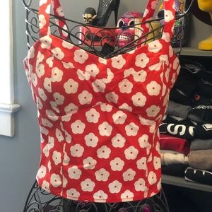 NWOT Wet Seal  Red\orange crop Top